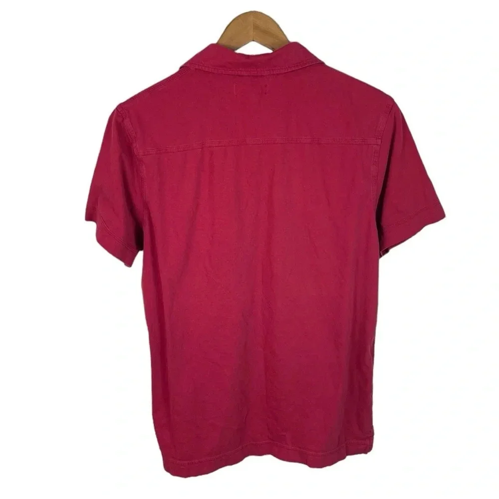 PO30 Mens Banana Republic Garment Dye Preppy Pocket Polo Shirt L
